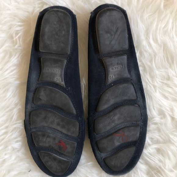 J crew navy blue leather suede driving loafer shoe - Picture 3 of 3
